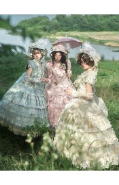 Cor Cupidinis Pearl Maiden Blouse Skirt Corset Belt Cape Overdress JSK Set OP and Underskirt(Limited Reservation/Multiple Colours/Full Payment Without Shipping)